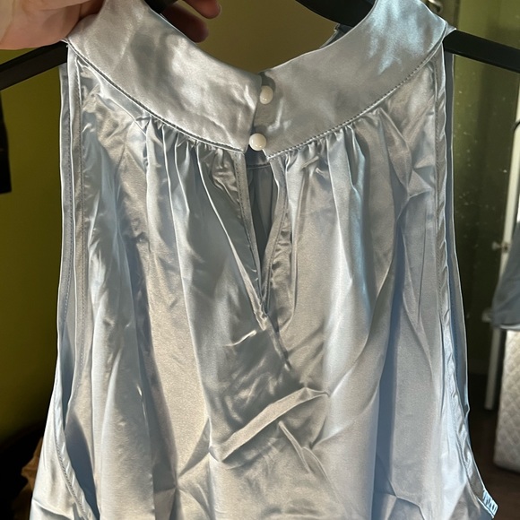 Baby Blue satin blouse - Picture 4 of 6